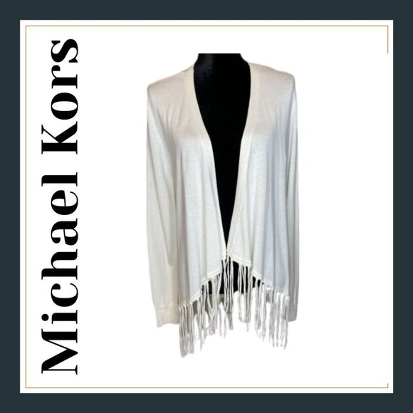 Michael Kors Wrap Sweater Duster Cardigan Size M - Picture 1 of 15